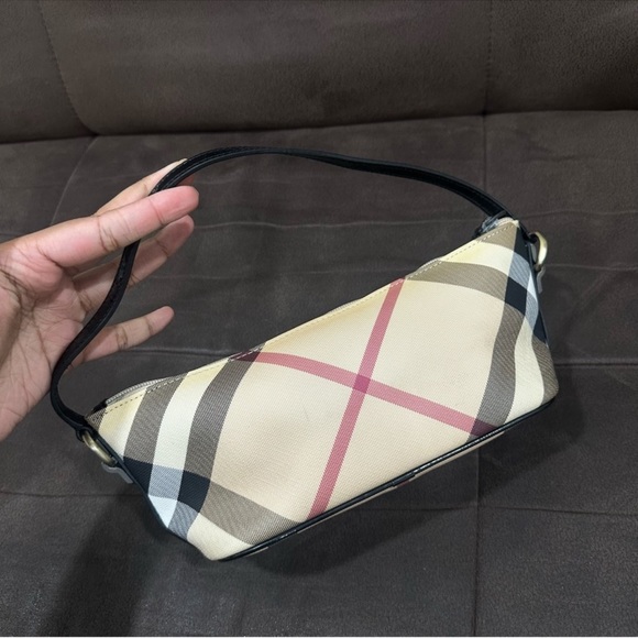 ‼️SALE💯Authentic Burberry Super Nova Check Pochette Shoulder Bag Vintage y2k - Picture 12 of 13